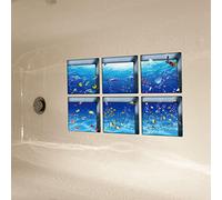 Appliques antiscivolo Adesivi per vasca da bagno Decalcomanie Tatuaggi per vasca da bagno con pesci effetto 3D