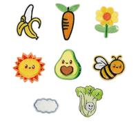 Appliques for Clothes,Embroidered Flower Fabric Patches,8 Pcs Iron On Applique Repair Patches