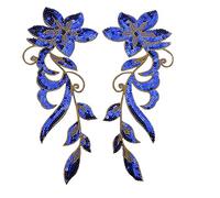 Appliques for Clothes,Embroidered Flower Fabric Patches,Embroidered Iron on Patches Sequin Appliques(Royalblue)