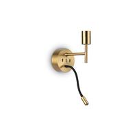 Appliques - Lampade Da Parete Set Metallo Ottone 2 Luci E27