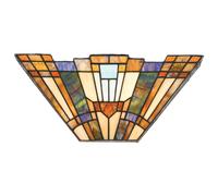 Appliques - Lampade Da Parete Tiffany Inglenook Metallo 2 Luci E14