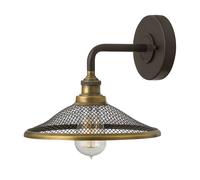 Appliques - Lampade Da Parete Vintage Rigby Acciaio Bronzo Buckeye 1 Luce E27