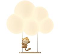 Appliques murales pour enfants pour chambres de filles, appliques murales nuage pour crèche, mignon animal dessin animé blanc lait abat-jour applique murale LED à intensité variable lampe murale pour