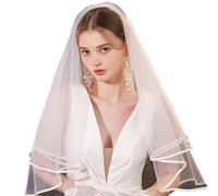 Appliques Per Veicoli Da Sposa Semplice Che Coprono Copricapo Da Sposa Eventi Formali Bachelorette Party Tulle Veil Un Matrimonio All'aperto