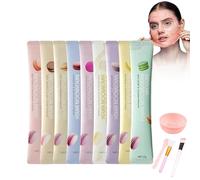 Apply 9 pezzi di polvere per il in gelatina, maschera idratante peel off, diversi aromi per la cura, maschera esfoliante con accessori per la cura del viso