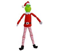 Applysu Christmas Grinch Doll Xmas - Peluche a forma di Babbo Natale Grinch sullo scaffale per la decorazione della casa
