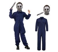 Applysu Costume per bambini Michael Myers Mike Myers Child Halloween Costume con Mask Toyknife Scary Costume per Boys Girls, 1978 (Grey, Large)