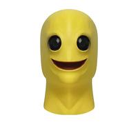 Applysu Maschera Alien realistica in lattice, maschera a testa piena di sorriso giallo, maschera anime film Halloween alieno cosplay accessori di scena per adulti