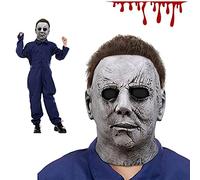 Applysu Michael Myers Maschera per bambini Halloween Cosplay Horror Killer Costume copricapo Michael Myers Costume maschera per ragazzi e ragazze (Grey Mike)