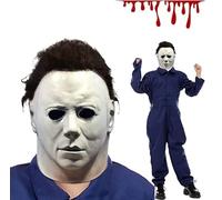 Applysu Michael Myers Maschera per bambini Halloween Cosplay Horror Killer Costume Headwear Michael Myers Costume maschera per ragazzi (White Mike)