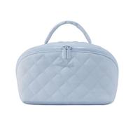 Appraisala - Trousse da viaggio da donna, 180 aperti, per trucchi e trucchi, ampia e aperta, impermeabile, Blu, Tempi moderni, Breve, Moda