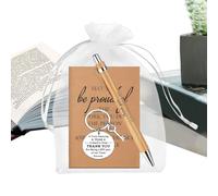 Appreciation Notebook - Be Proud of Your Work Motivational Notebook, Keychain, and Pen Gift for Appreciation, Encouragement, Office Coworkers, Colleagues, Nurses, Staff, Employees, Teachers