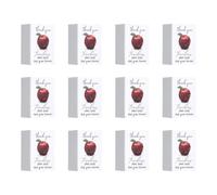 Appreciation Stone Set, Teacher Keepsake Matchbook, 12 Sets Desk Decor with Inspirational Message, Natural Stone Ornament, Decorative Desk with Elegant Style, Teacher Gift Set for School Use