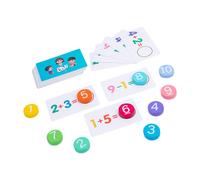 Apprendimento aritmetico dei numeri della tavola in legno per