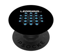 Apprendimento della rete neurale AI Deep Learning Coding Tech Quantum PopSockets PopGrip Adesivo