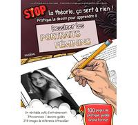 APPRENDRE à DESSINER : les PORTRAITS FÉMININS - STOP LA THÉORIE, ÇA SERT À RIEN ! Pratique le dessin pour apprendre à dessiner les PORTRAITS de FEMMES ... commencer le dessin, par étapes, pas à pas)
