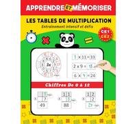 APPRENDRE et MÉMORISER les TABLES DE MULTIPLICATION CE1 CE2 | Entraînement Intensif et Défis | Chiffres de 0 à 12: Fiches d'Opérations Variées de ... Chronométrée, Calcul mental, BONUS Motivant!