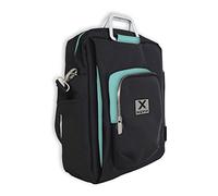 APPROX - Borsa in nylon con scomparti multipli con cerniera, per computer portatili da 15,6", colore: Nero/Blu