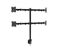 Approx Supporto da Tavolo per 4 Monitor APPSMF02, 10-27’/25-68 cm, Massimo 10 kg, VESA 75 x 75/100 x 100