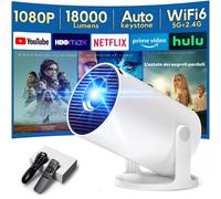 [Apps integrate & 2025 Upgraded] O2 Mini Proiettore WiFi 6 Bluetooth 5.4