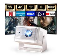 [Apps integrate] Mini Proiettore 4K & 8K Supporta Proiettore Portatile 1080P con