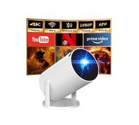 Apps integrate - Mini Proiettore 4K Supporta, Smart Proiettore Portatile 5G WiFi 6 BT 5.4, Mini Projector Full HD 1080P Supporta Auto Orizzontale Trapezoid Correction - Bianco