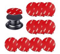 APPS2Car Confezione da 10 cuscinetti biadesivi 3M per base di montaggio a presa circolare, nastro adesivo di ricambio VHB per telefono, impugnatura pieghevole e supporto posteriore, 35 mm