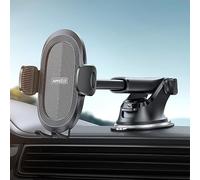 APPS2Car Supporto a ventosa per telefono da auto, per cruscotto, parabrezza, finestrino, con cuscinetto in gel ultra adesivo, compatibile con iPhone, Samsung, tutti i cellulari, nero opaco