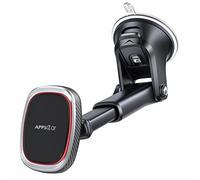 APPS2Car Supporto Cellulare Auto Magnetico, Universale del Cruscotto/Parabrezza Ventosa con Braccio Telescopico Regolabile, 6 Forti Magneti, per Tutti i Cellulare