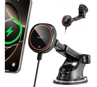 APPS2Car Supporto magnetico per telefono da auto, progettato solo per MagSafe iPhone 17-12 Series, cavo dati arancione/nero (casuale)