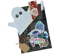 Appuntamento al buio con un libro Appuntamento con il pipistrello misterioso della strega con un libro Decorazioni di Halloween a tema fantasma spettrale per gli amanti dei libri