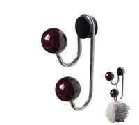 Appuntamento magnetico in metallo, ganci a magnete per cabina da crociera | Appuntamento per cappotto extra forte, magnete decorativo per il supporto a parete per cabina Nero