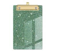 Appunti Acrilici - 14.4x9.8x1.2 Cm Appunti Glitter Con Clip Di Basso Profilo, Tavola Da Scrittura Resistente A Shatter Resistente Alla Clinica Scolastica Per Uffici, Apunti Trasparenti - Forniture Di