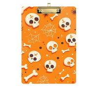 Appunti acrilici con ragnatela di teschio di Halloween per aula Lettera standard A4 Dimensioni impermeabili per classe di quinta elementare Essenziali per insegnanti Oro 30,5 x 22,9 cm Tablas para