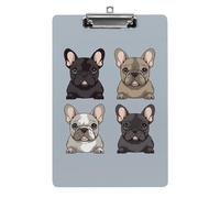 Appunti Acrilico Bulldog Francese Stampa Appunti Standard A4 Formato Lettera Clip Board Leggero Clip Board Carino Clip Board Modello Personalizzato