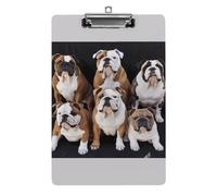 Appunti Acrilico Bulldogs Inglesi Stampa Appunti Standard A4 Formato Lettera Clip Board Leggero Clip Board Carino Clip Board Modello Personalizzato