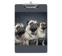 Appunti Acrilico Divertente Pug Dog Stampa Appunti Standard A4 Formato Lettera Clip Board Leggero Clip Board Carino Clip Board Modello Personalizzato