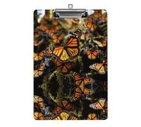 Appunti Acrilico Mucchi di Arancione Monarca Farfalle Stampa Appunti Standard A4 Formato Lettera Clip Board Leggero Clip Board Carino Clip Board Modello personalizzato