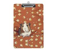 Appunti Acrilico Porcellino d'India e Popcorn Stampa Appunti Standard A4 Formato Lettera Clip Board Leggero Clip Board Carino Clip Board Modello personalizzato