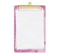 Appunti colorati | Appunti di Stoccaggio Scintillante | Appunti colorati leggeri di Dimensione della Lettera Standard di Profilo Basso con clip in metallo per la scrittura di Documenti