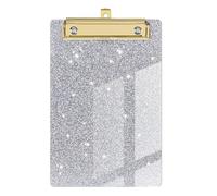 Appunti da 14,4 x 9,8 x 1,2 cm, in acrilico a doppia capacità | organizer per file con glitter: scheda di archiviazione durevole per carte, penne e appunti, ideale