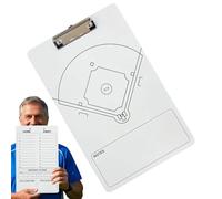 Appunti da softball per allenatori - Tavola di pratica del piano di baseball | Tavola sportiva a doppia faccia | Lavagna da 14x9 pollici forte e per orientamento