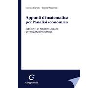Appunti di matematica per l'analisi economica. Elementi di algebr
