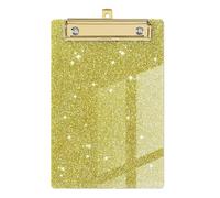 Appunti Di Plastica - Appunti Glitter Portatili Leggeri | Glitter ACRYLIC CROPPOARDS, Dimensione Della Lettera Light Portable Chic Clitter A Basso Profilo Con Clip Dorato Per La Scuola