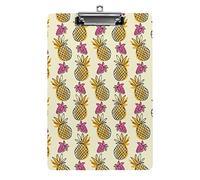 Appunti formato A4 con frutta tropicale hawaiana, ananas, fragola, divertente, estetico, lavoro, studio, lettera, standard, 12,5×8,5 in pannello rigido per aula scolastica, bambini, scrittura, diseg