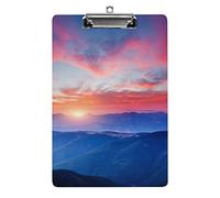 Appunti formato A4 con paesaggio tramonto nuvoloso, divertente estetica, lavoro, studio, lettera, standard, portablocco 12,5×8,5 in faesite per l'aula scolastica, bambini, scrittura, disegno