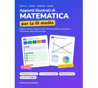 Appunti illustrati di Matematica per la III media: Regole, schemi e mappe a colori, esercizi guidati con soluzioni e simulazione della prova d'esame