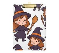 Appunti impermeabili grafici di Halloween del personaggio della strega impermeabile per gli appunti del portfolio dell'insegnante