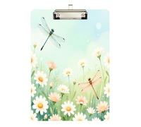 Appunti Note pad Carino Moderno Daisy Fiori Estate Impermeabile per Appunti Personalizzati per Gli Insegnanti Dimensioni 9 x 12.5 Tabla para escribir con Clip