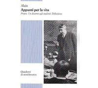 Appunti per la vita. Propos. Un discorso agli studenti. Definizioni